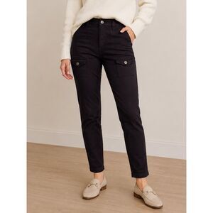 NWT GAP Pants Black Cargo Pocket Slim Khaki Straight Leg Chinos Women’s Size 4